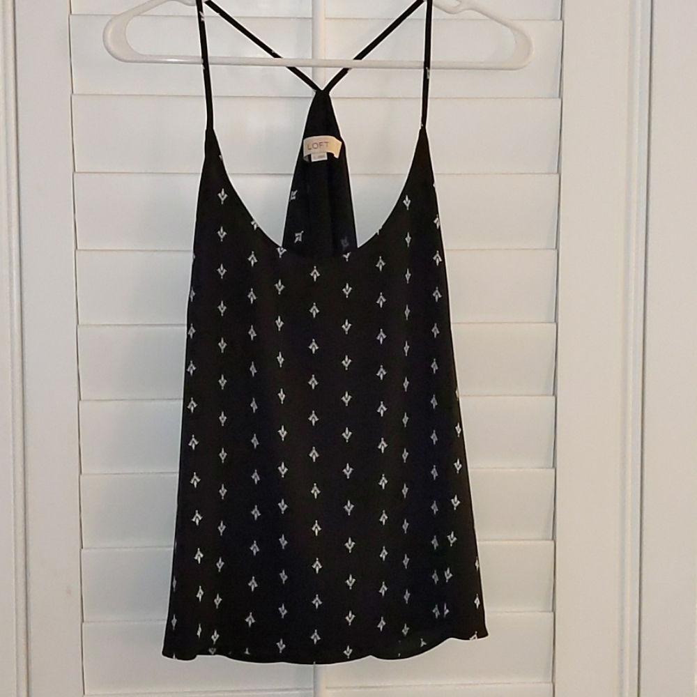 Loft black and white top